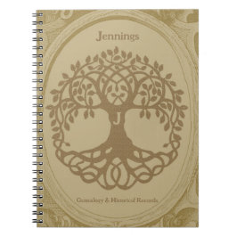 Caderno Espiral Genealogia Familiar Nome da Árvore Ancestrais Beig