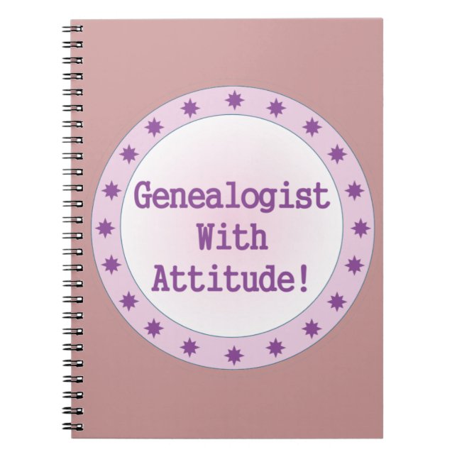 Caderno Espiral Genealogista Com Notebook De Atitude (Frente)