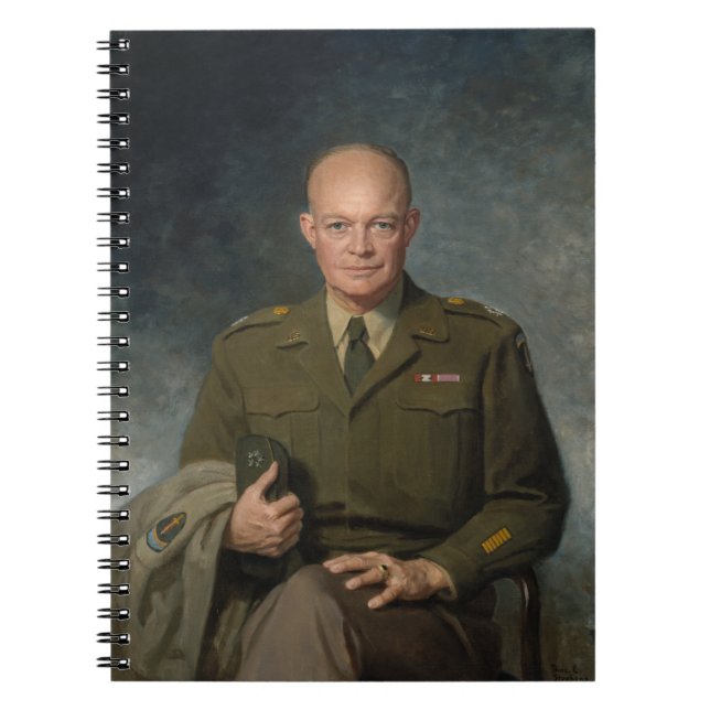 Caderno Espiral General Dwight Eisenhower 5 Star - Retrato Pintado (Frente)