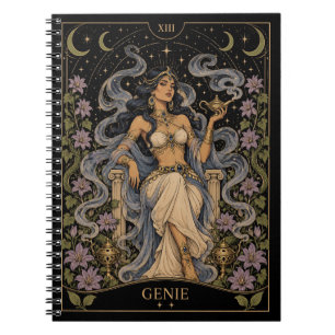 Caderno Espiral Genie, Arte do Tarot Starlit
