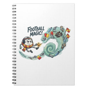 Caderno Espiral Gênio Mágico do Futebol Bola de Futebol Presente D