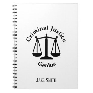 Caderno Espiral Gênio personalizado da justiça penal