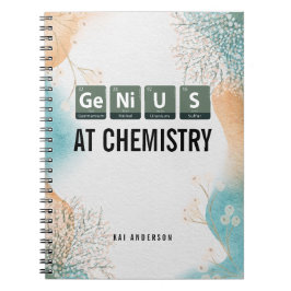 Caderno Espiral Genius Personalizado Estudante de Química de Mesa 