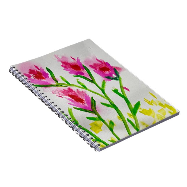 Caderno Espiral Gentle Blooms – Soft Watercolor Floral Greeting (Lado Direito)