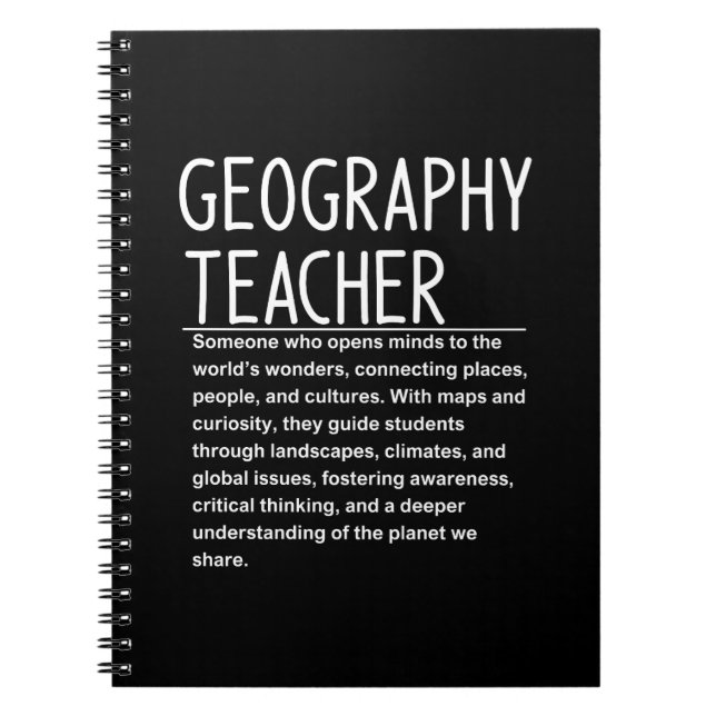 Caderno Espiral Geography teacher (Frente)