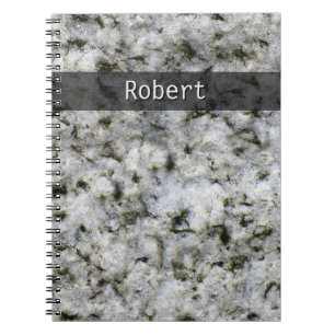 Caderno Espiral Geologia White Granite Rock Textura qualquer
