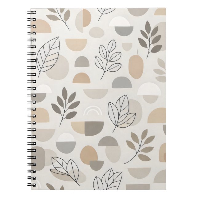 Caderno Espiral Geometria Botânica Moderna (Frente)
