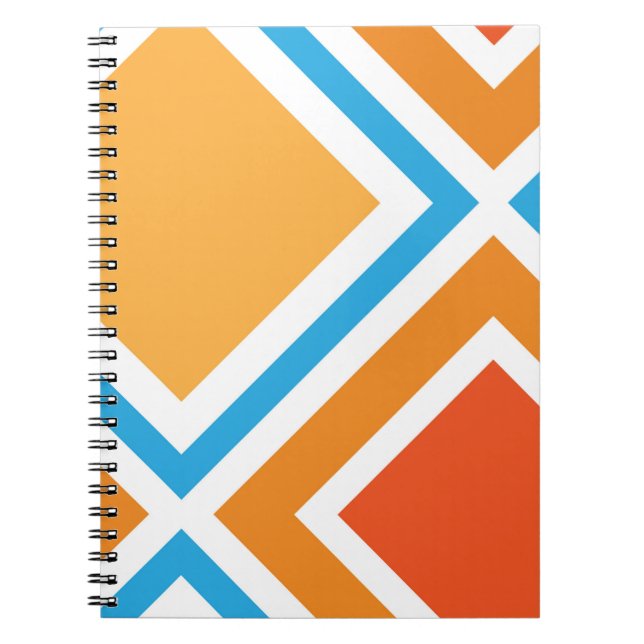 Caderno Espiral geometria de abstrato diamante (Frente)