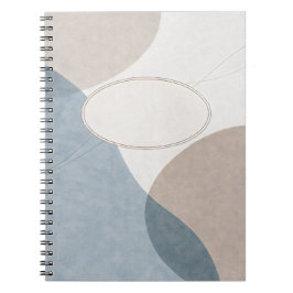 Caderno Espiral Geometria Macia — Diário Minimalista Personalizáve