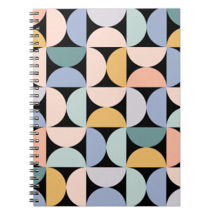 Caderno Espiral Geometria mínima: Poster Trabalho de arte escandin