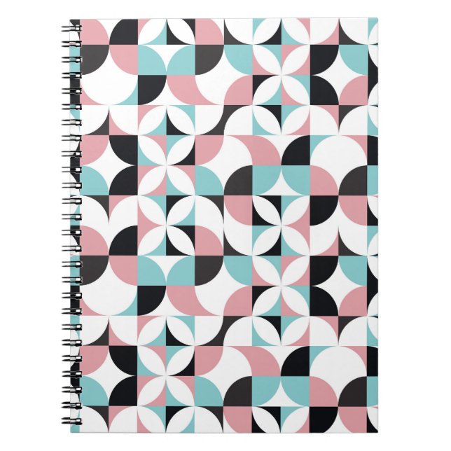 Caderno Espiral Geometria minimalista, estilo escandinavo trabalho (Frente)