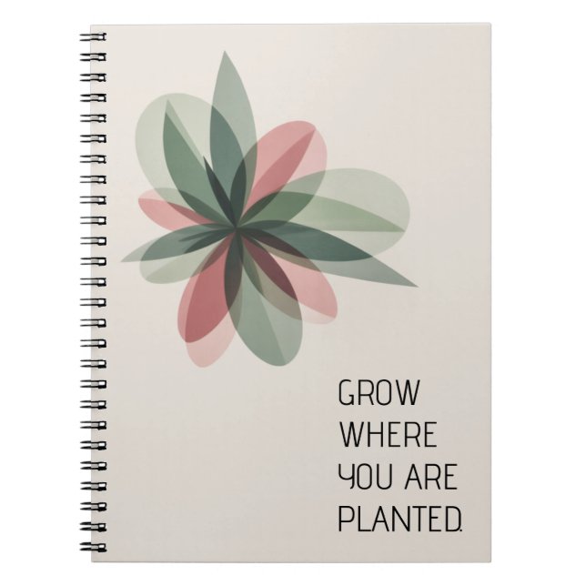 Caderno Espiral Geometric Bloom Modern Cover Art (Frente)