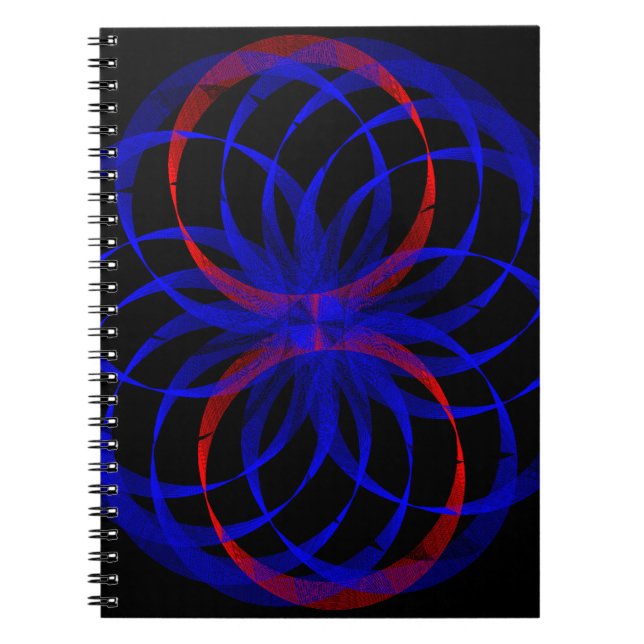 Caderno Espiral Geométrico Cor de Mirtilo Duplo (Frente)