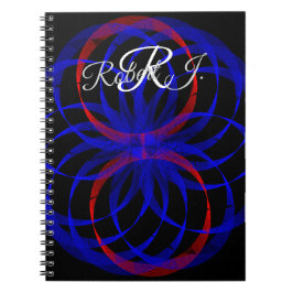 Caderno Espiral Geométrico Cor de Mirtilo Duplo