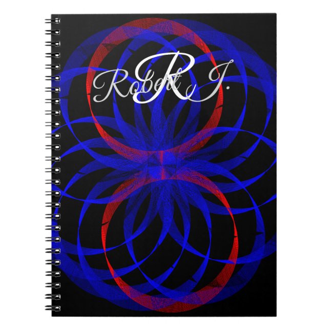 Caderno Espiral Geométrico Cor de Mirtilo Duplo (Frente)