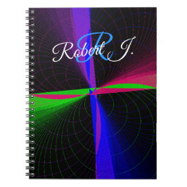 Caderno Espiral Geométrico de Onda de Quatro Direç