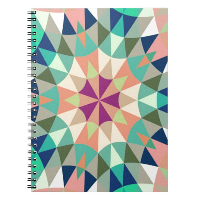Caderno Espiral Geométrico Retro (Frente)