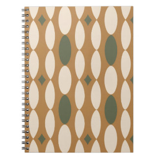Caderno Espiral Geométrico Retro