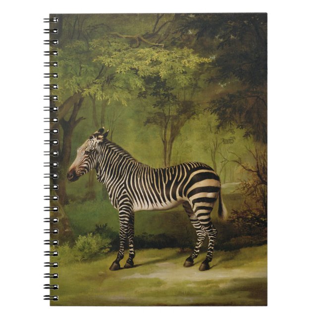 Caderno Espiral George Stubbs | uma zebra, 1763 (óleo em canvas) (Frente)