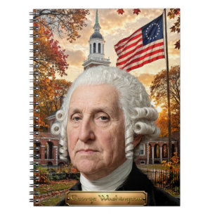 Caderno Espiral George Washington: 1º Presidente dos EUA