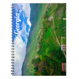 Caderno Espiral Georgia Causa Montanhas Paisagem Natureza