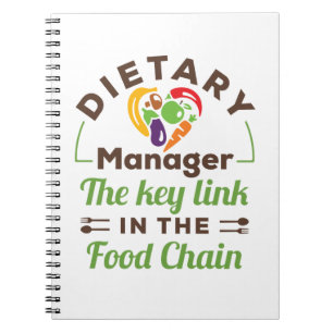 Caderno Espiral Gerenciador de dietas O link-chave na cadeia de Co