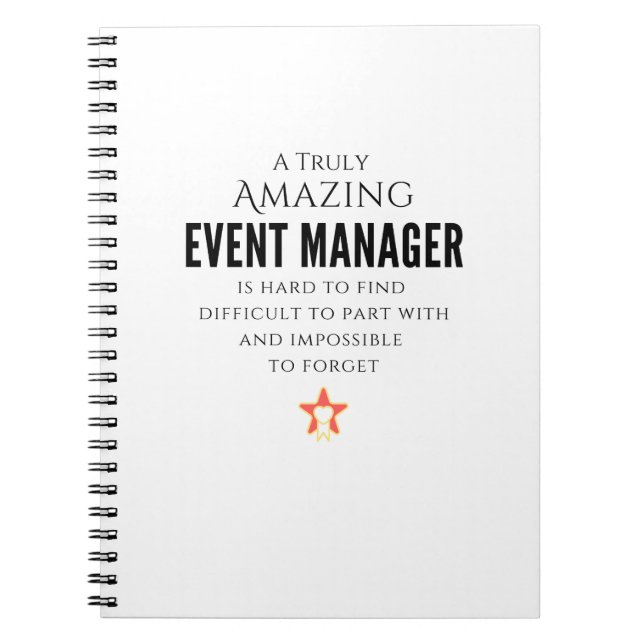 Caderno Espiral Gerente de Eventos (Frente)