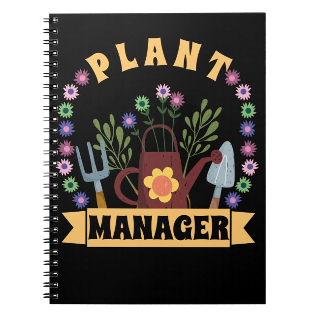 Caderno Espiral Gerente de Planta Mãe Avó Office Gardener (Frente)