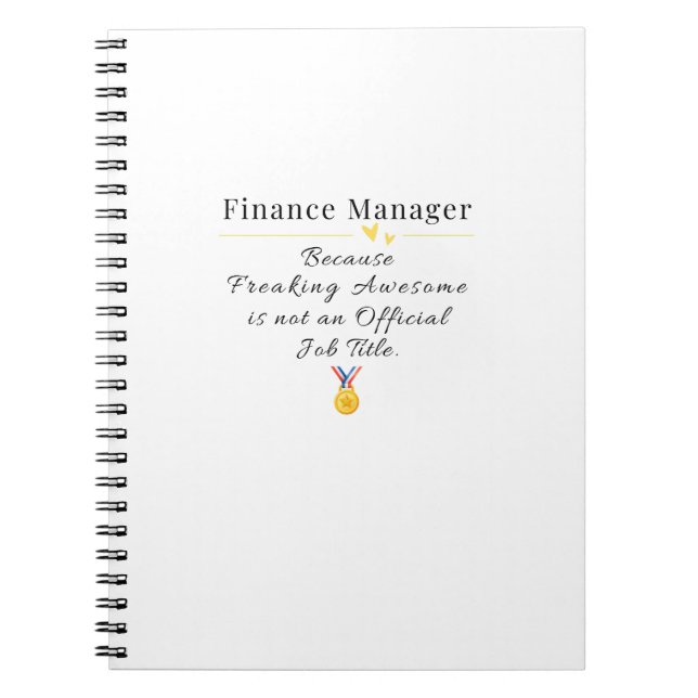 Caderno Espiral Gerente financeiro (Frente)
