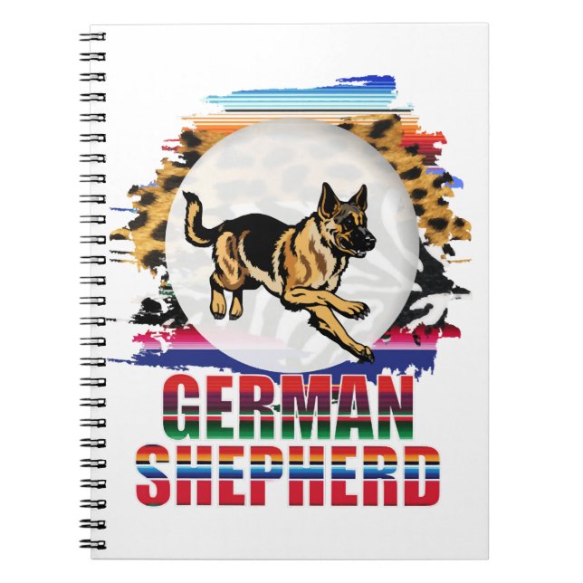 Caderno Espiral German shepherd (Frente)