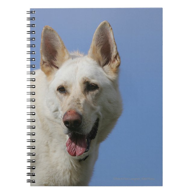 Caderno Espiral German shepherd branco (Frente)