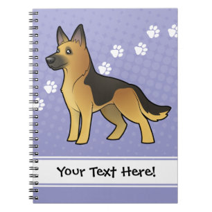 Caderno Espiral German shepherd dos desenhos animados