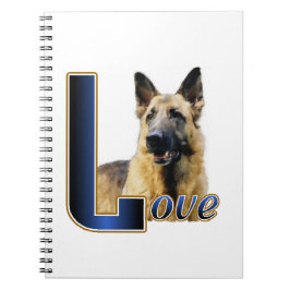 Caderno Espiral German shepherd Love