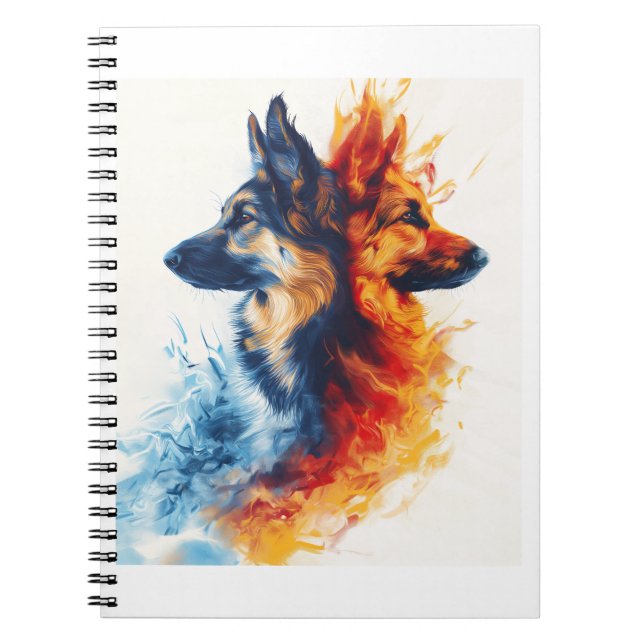 Caderno Espiral German shepherd na Harmonia Elementar (Frente)