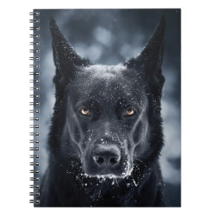 Caderno Espiral German shepherd Preto
