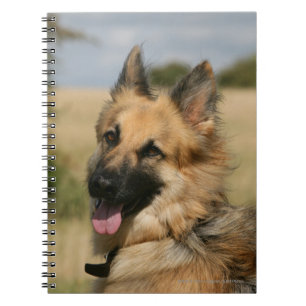 Caderno Espiral German shepherd que cola a língua para fora