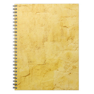 Caderno Espiral gesso texturizado de abstrato amarelo-claro na par