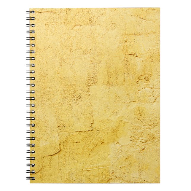 Caderno Espiral gesso texturizado de abstrato amarelo-claro na par (Frente)