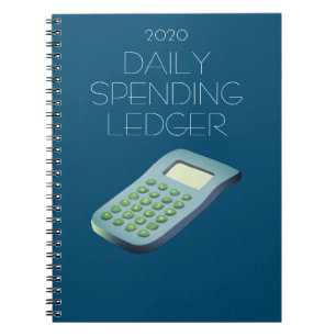 Caderno Espiral Gestão Financeira do Razão de Despesas Diárias 