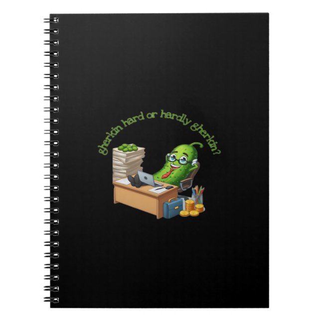 Caderno Espiral Gherkin Duro Ou Mal Gherkin (Frente)