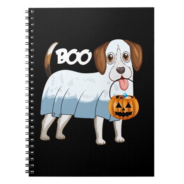 Caderno Espiral Ghost Beagle Halloween Dog (Frente)
