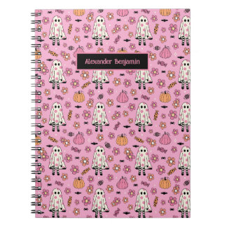Caderno Espiral Ghost Pumpkin no Halloween
