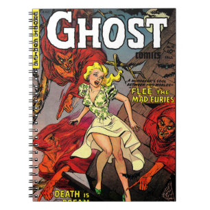 Caderno Espiral Ghost Vintage Horror Histórias em quadrinhos Ghout