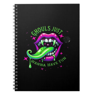 Caderno Espiral Ghouls Só Quer Divertir-Se Boo Belo Design