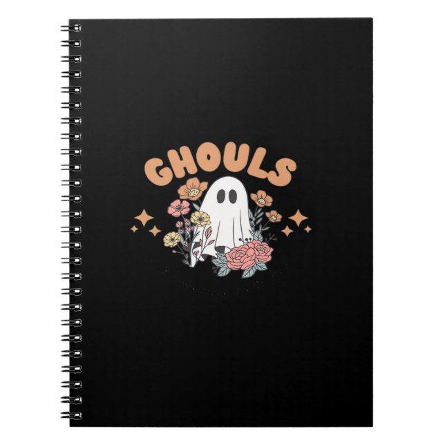 Caderno Espiral Ghouls Só Quer Divertir-Se Com A Arte Do Dia Das B (Frente)