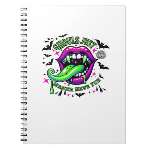 Caderno Espiral Ghouls Só Quer Divertir-Se Com A Vibe Da Lama