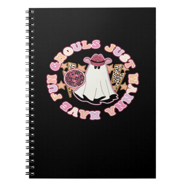 Caderno Espiral Ghouls Só Quer Se Divertir (Hallowee De Estilo Oci (Frente)