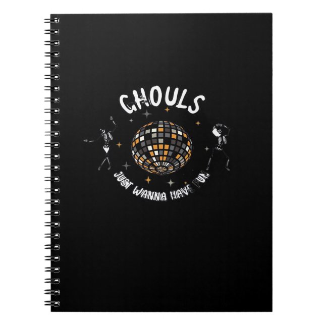Caderno Espiral Ghouts Só Quer Divertir-Se Com Lúcio E Halloween (Frente)