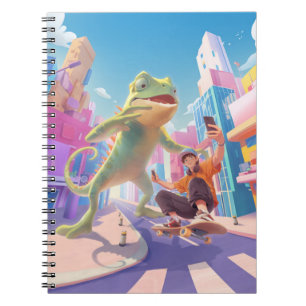 Caderno Espiral Giant Chameleon - Ilustração da Cidade