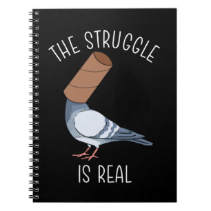 Caderno Espiral Gift De Pombo Engraçado Criação A Luta É Rea